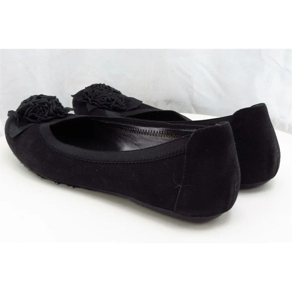 Kenneth Cole Reaction Youth Girls Shoes Size 6 M‎ Black Flat Textile